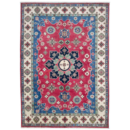 Hand knotted Kazak Carpet 6' 7" x 10' 0" ft / 200 x 304 cm - No. R37743