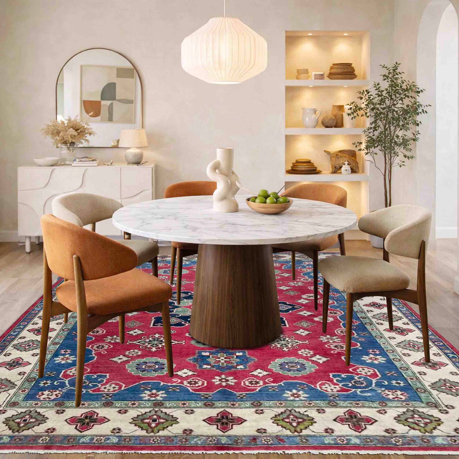 Hand knotted Kazak Carpet 6' 7" x 10' 0" ft / 200 x 304 cm - No. R37743