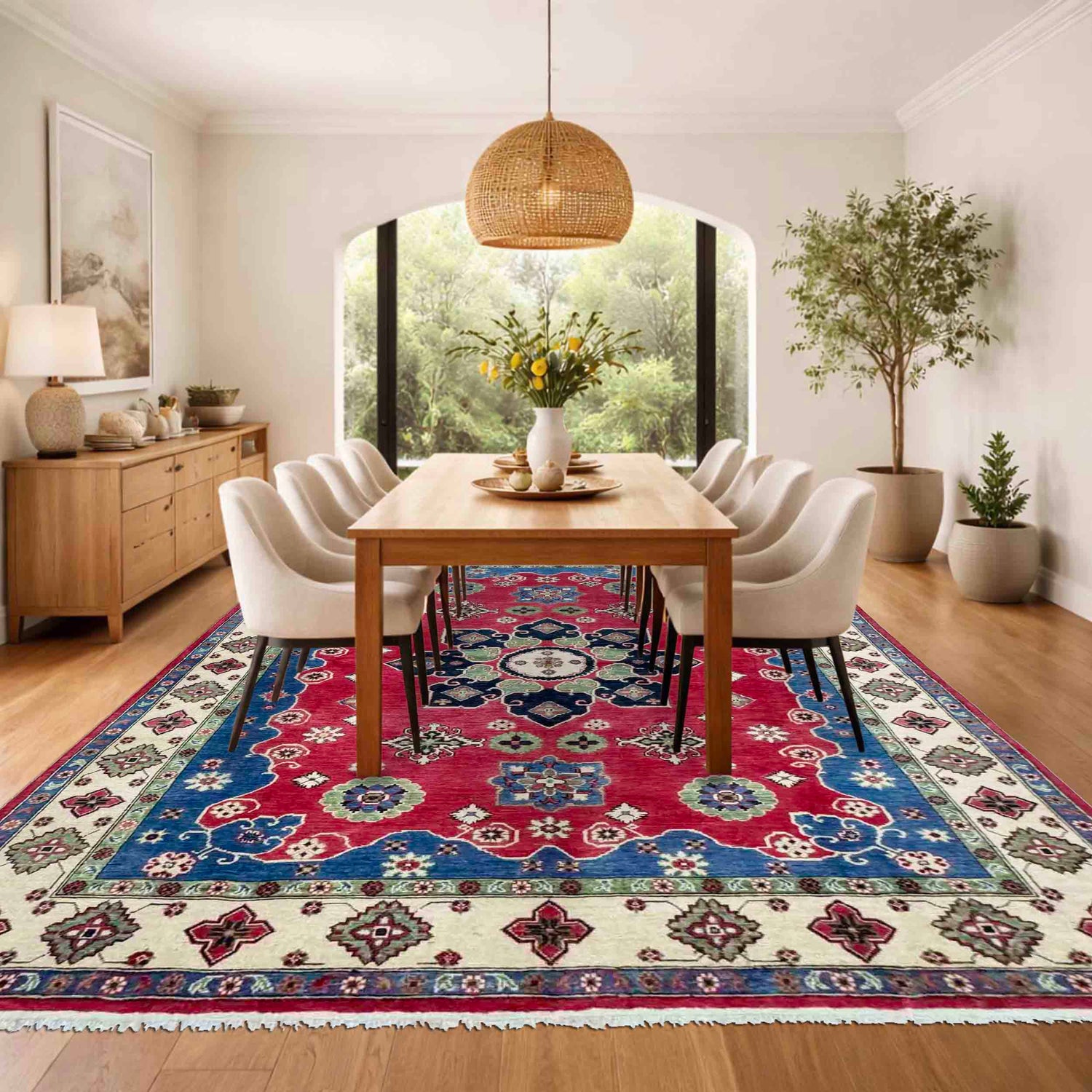 Handmade Kazak Area Rug 6' 7" x 9' 10" ft / 201 x 300 cm - No. R37745