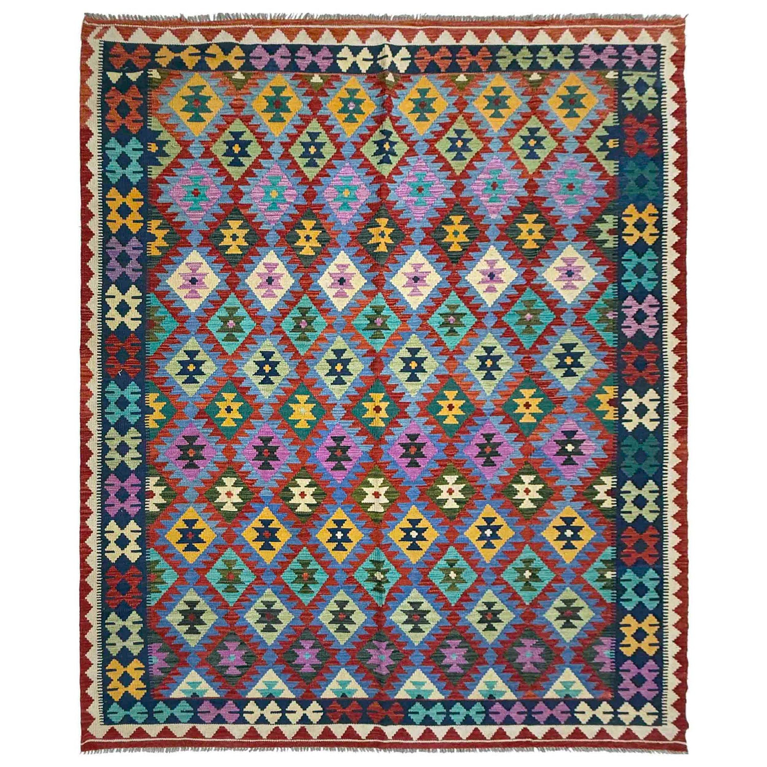 Handmade Vegetable Kilim 6' 8" x 9' 11" ft / 203 x 303 cm - No. R37791