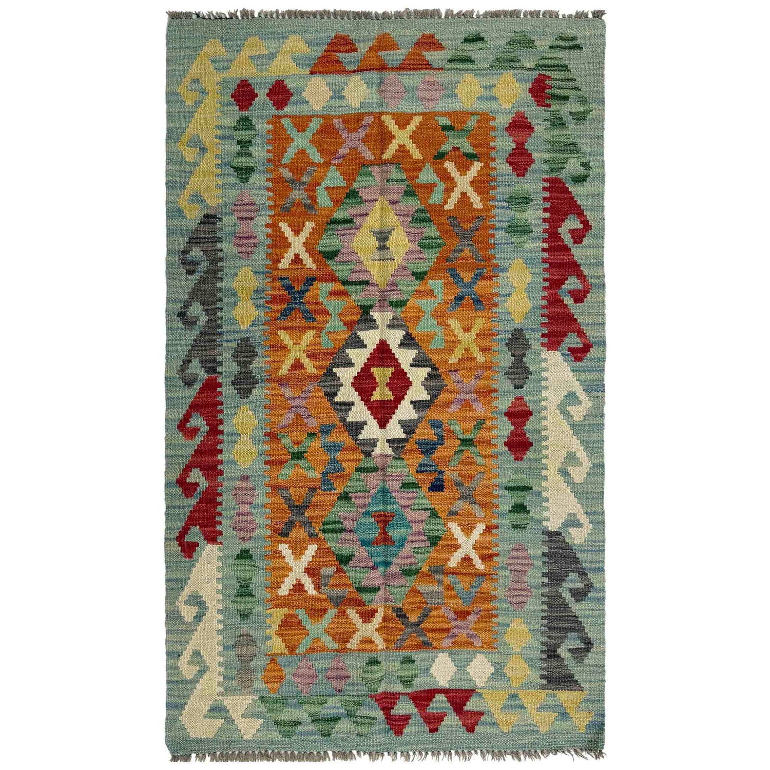 Handmade Vegetable Kelim 2' 7" x 4' 5" ft / 80 x 135 cm - No. R37810