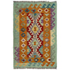 Hand Woven Wool Kelim 2' 7" x 4' 2" ft / 79 x 126 cm - No. R37812