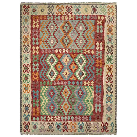 Handmade Vegetable Kelim 6' 8" x 9' 9" ft / 202 x 296 cm - No. R37816