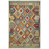 Hand Knotted Afghan Style Kilim 6' 5" x 9' 11" ft / 196 x 303 cm - No. R37823