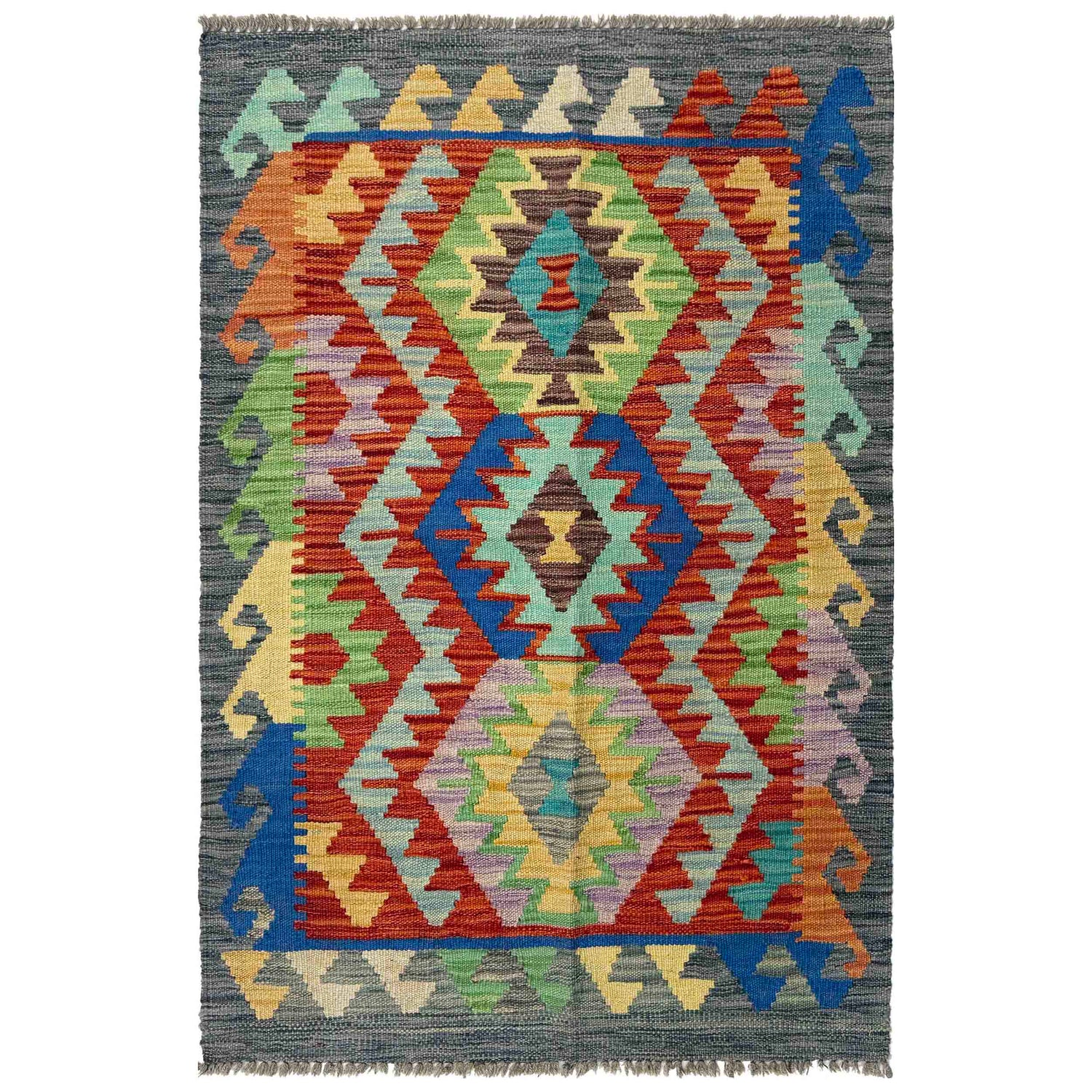 Small Size Chobi Kilim 2' 6" x 3' 11" ft / 77 x 120 cm - No. R37828