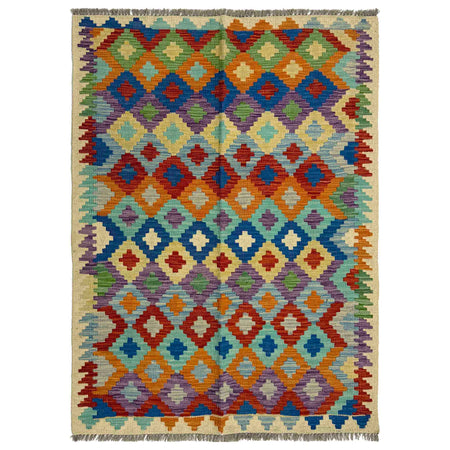 Handmade Vegetable Kilim 3' 3" x 4' 11" ft / 100 x 151 cm - No. R37862