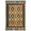 Hand Knotted Afghan Style Kilim 3' 3" x 5' 1" ft / 100 x 155 cm - No. R37876