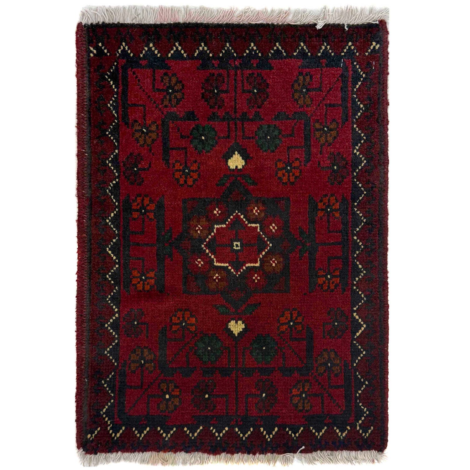 Handmade Floor Mat 1' 5" x 1' 11" ft / 42 x 59 cm - No. R37895