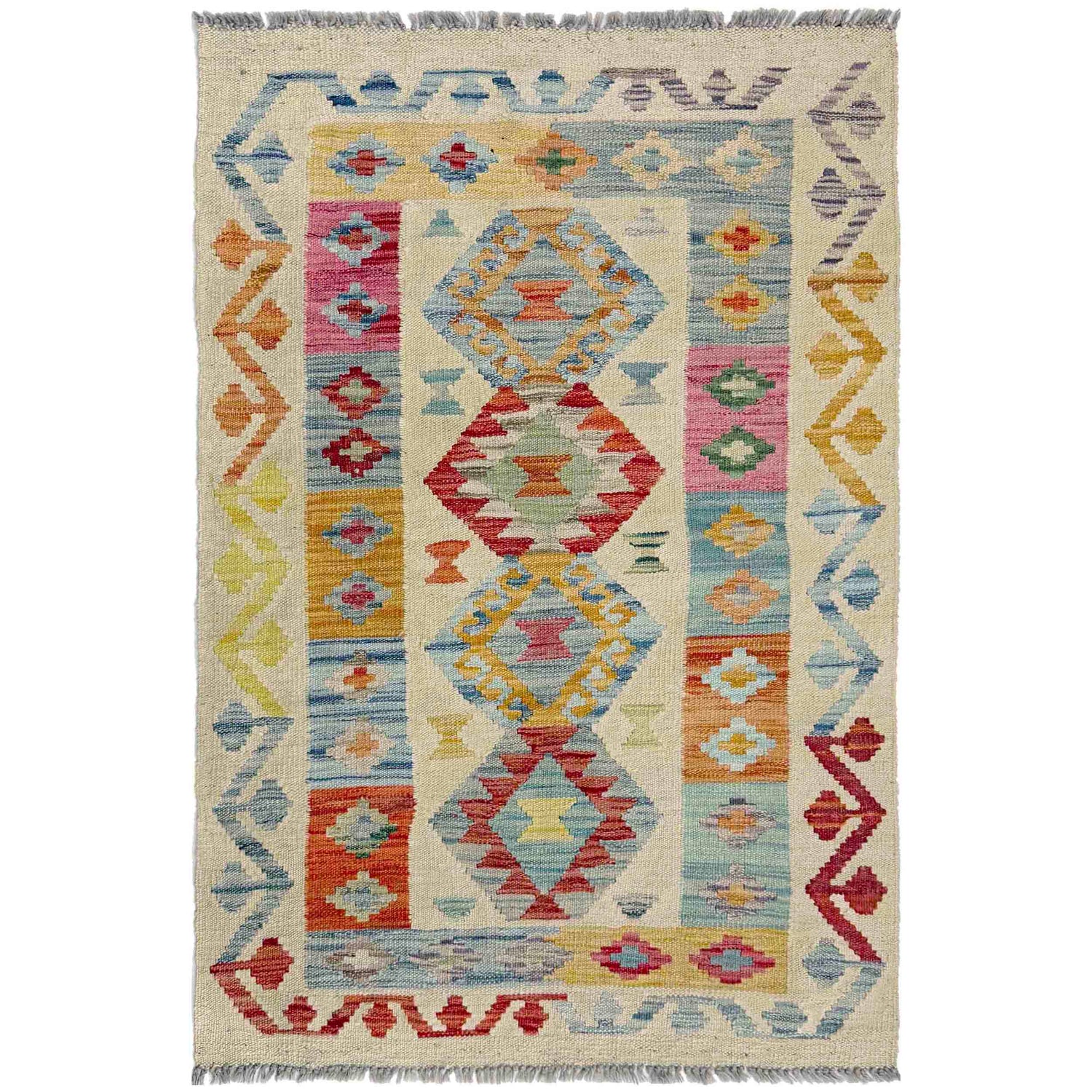 Hand Knotted Flatweave Kilim 2' 7" x 3' 10" ft / 79 x 117 cm - No. R37896