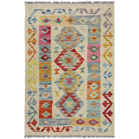 Hand Knotted Flatweave Kilim 2' 7" x 3' 10" ft / 79 x 117 cm - No. R37896