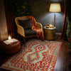 Hand Made Afghan Kilim 3' 5" x 4' 11" ft / 103 x 149 cm - No. R37901