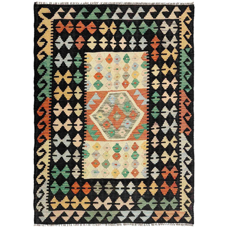 Handmade Vegetable Kilim 3' 6" x 4' 10" ft / 107 x 148 cm - No. R37907