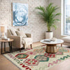 Hand Knotted Afghan Style Kilim 3' 4" x 4' 9" ft / 101 x 146 cm - No. R37913