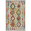 Handmade Turkish Design Wool Kilim 3' 2" x 5' 2" ft / 96 x 158 cm - No. R37918