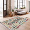 Multi Color ful Flat-Weave Wool Kilim 2' 8" x 4' 1" ft / 82 x 125 cm - No. R37921