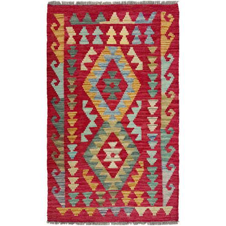 Handmade Vegetable Kelim 2' 3" x 4' 2" ft / 69 x 126 cm - No. R37923