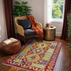Hand Knotted Afghan Style Kilim 2' 7" x 4' 2" ft / 80 x 126 cm - No. R37924