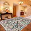 Multi Color ful Flat-Weave Wool Kilim 5' 11" x 7' 7" ft / 180 x 232 cm - No. R37934
