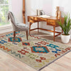 Hand Woven Wool Kelim 2' 5" x 4' 3" ft / 74 x 129 cm - No. R37958