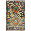 Handmade Turkish Design Wool Kilim 2' 7" x 4' 1" ft / 80 x 125 cm - No. R37959