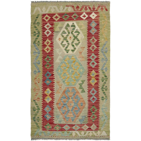Hand Knotted Flatweave Kilim 2' 9" x 4' 11" ft / 83 x 150 cm - No. R37960