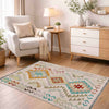 Hand Made Afghan Kilim 2' 7" x 3' 10" ft / 80 x 118 cm - No. R37964