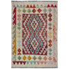 Multi Color ful Flat-Weave Wool Kilim 2' 11" x 4' 1" ft / 89 x 125 cm - No. R37965