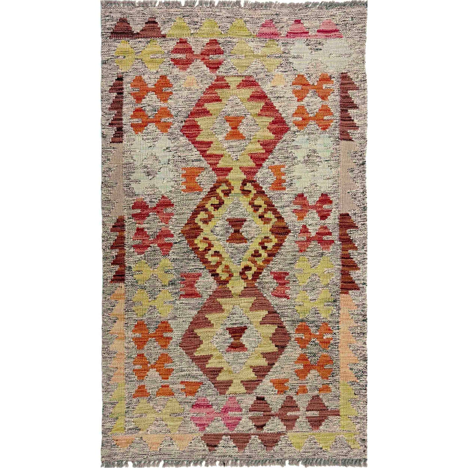 Handmade Vegetable Kelim 2' 6" x 4' 5" ft / 77 x 134 cm - No. R37968