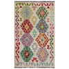 Hand Woven Wool Kelim 2' 6" x 4' 2" ft / 76 x 127 cm - No. R37972