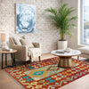 Handmade Turkish Design Wool Kilim 2' 7" x 4' 6" ft / 78 x 137 cm - No. R37973