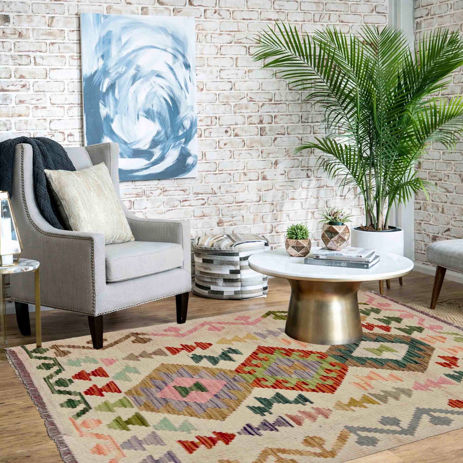 Small Size Chobi Kilim 2' 7" x 4' 1" ft / 79 x 125 cm - No. R37974