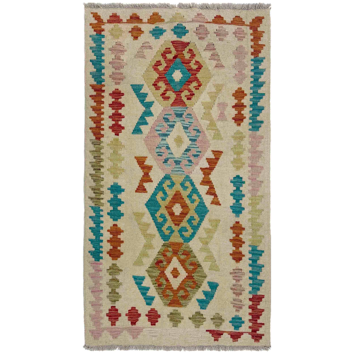 Hand Knotted Flatweave Kilim 2' 6" x 4' 4" ft / 75 x 131 cm - No. R37975