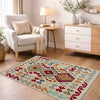 Handmade Afghan Vegetable Kilim 2' 7" x 4' 0" ft / 79 x 122 cm - No. R37976