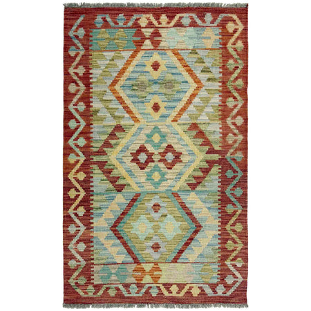 Handmade Vegetable Kelim 2' 7" x 4' 4" ft / 79 x 132 cm - No. R37981