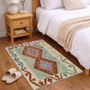 Hand Woven Wool Kelim 2' 2" x 2' 7" ft / 66 x 79 cm - No. R37995