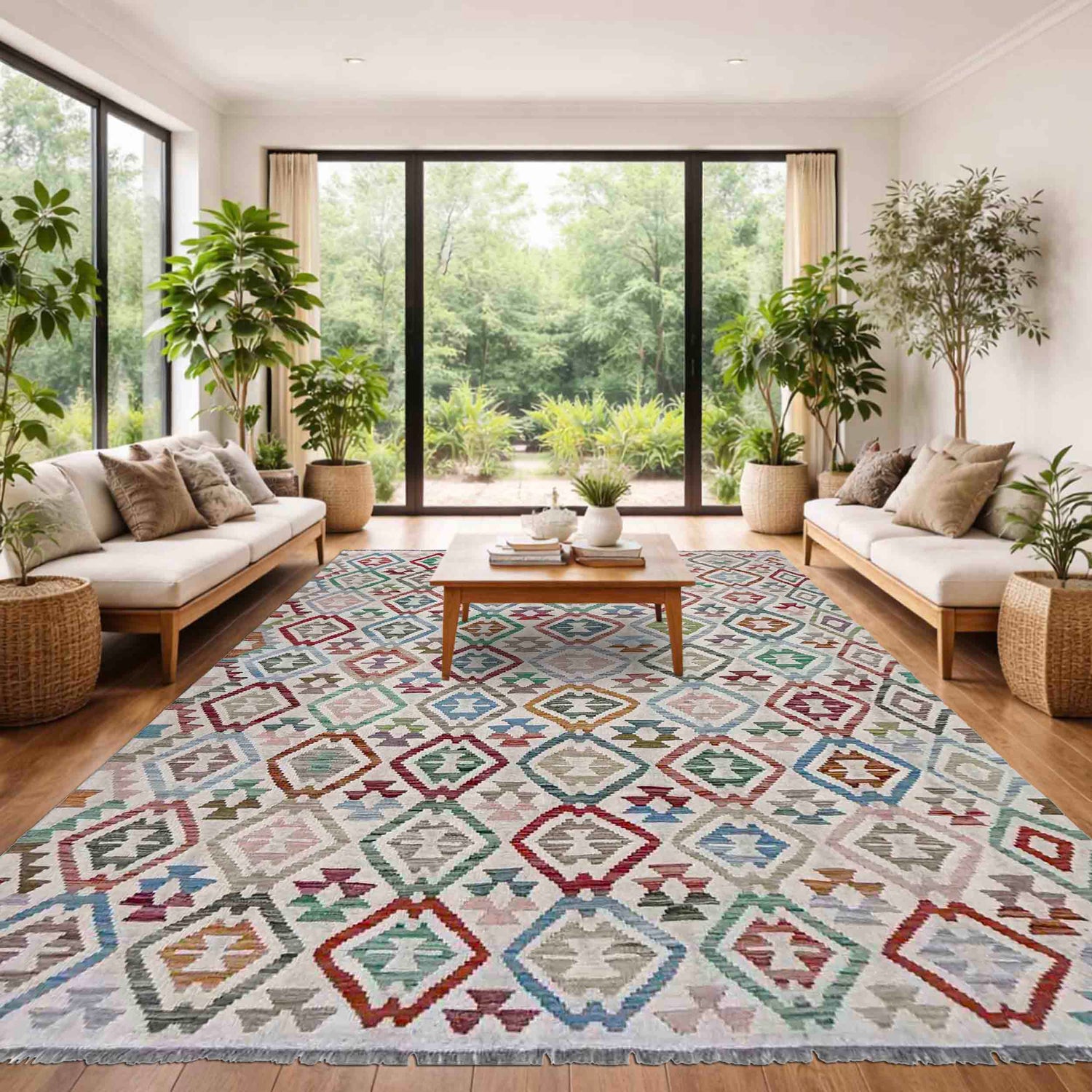 Medium Size Chobi Kilim 6' 0" x 8' 7" ft / 183 x 262 cm - No. R38012
