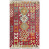 Handmade Turkish Design Wool Kilim 2' 6" x 4' 4" ft / 77 x 132 cm - No. R38015