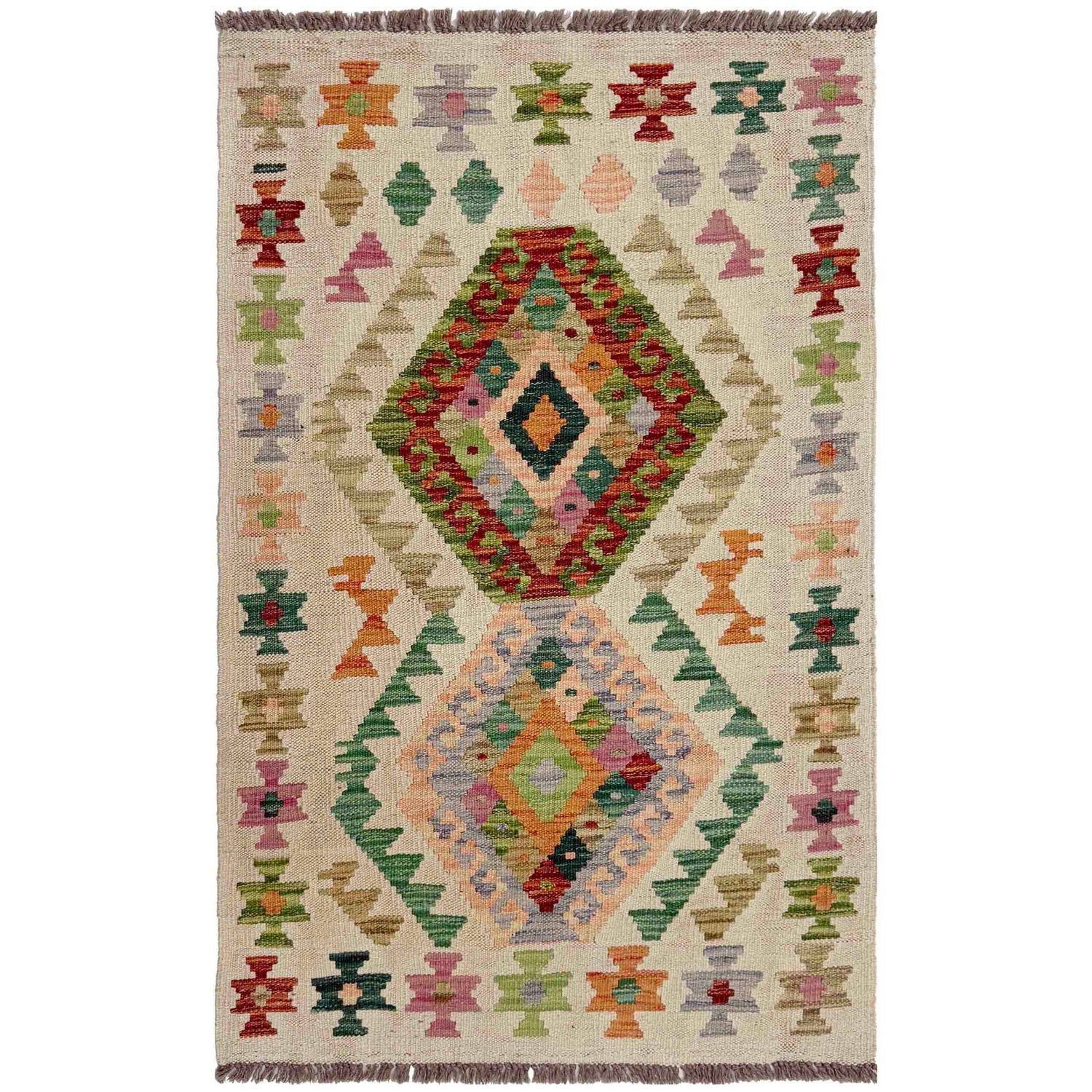 Small Size Chobi Kilim 2' 7" x 4' 2" ft / 78 x 126 cm - No. R38016