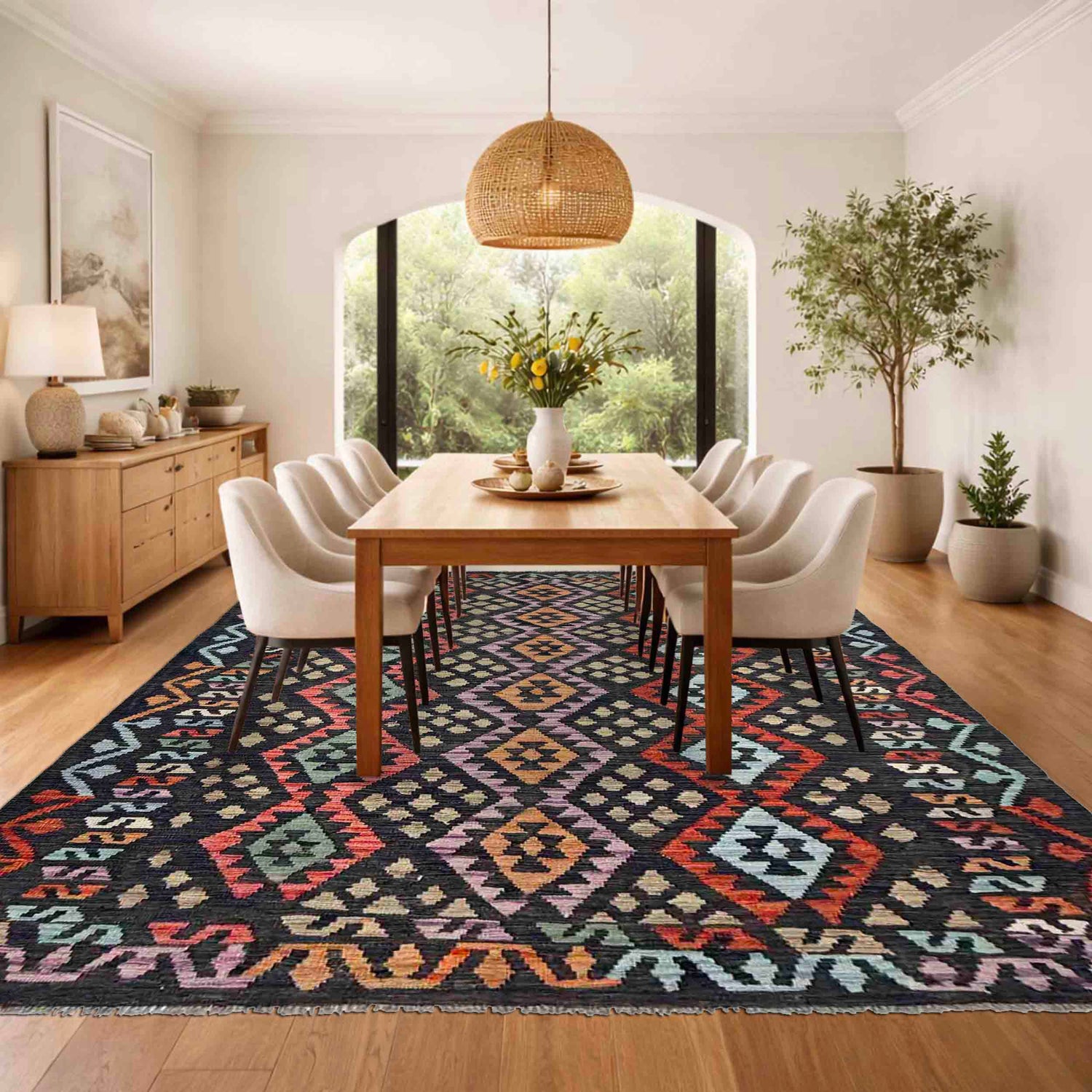 Handmade Vegetable Kelim 5' 9" x 7' 8" ft / 175 x 234 cm - No. R38049