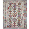 Handmade Turkish Design Wool Kilim 5' 0" x 7' 3" ft / 152 x 220 cm - No. R38061