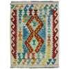 Handmade Turkish Design Wool Kilim 2' 3" x 2' 11" ft / 69 x 88 cm - No. R38279