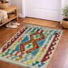 Handmade Turkish Design Wool Kilim 2' 3" x 2' 11" ft / 69 x 88 cm - No. R38279
