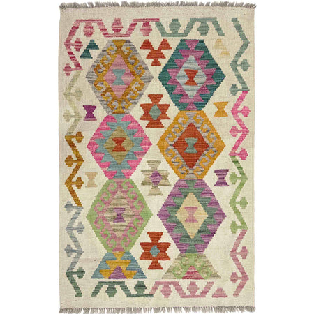 Handmade Vegetable Kelim 2' 7" x 3' 11" ft / 80 x 119 cm - No. R38300