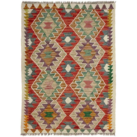 Hand Knotted Flatweave Kilim 2' 10" x 4' 4" ft / 86 x 132 cm - No. R38308