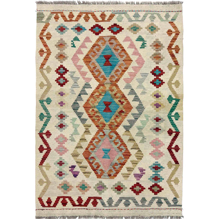 Handmade Vegetable Kilim 2' 9" x 4' 2" ft / 85 x 128 cm - No. R38334
