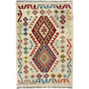 Hand Woven Wool Kelim 2' 10" x 4' 2" ft / 87 x 128 cm - No. R38343