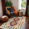 Hand Woven Wool Kelim 2' 10" x 4' 2" ft / 87 x 128 cm - No. R38343