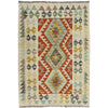 Handmade Turkish Design Wool Kilim 2' 8" x 4' 1" ft / 81 x 125 cm - No. R38346