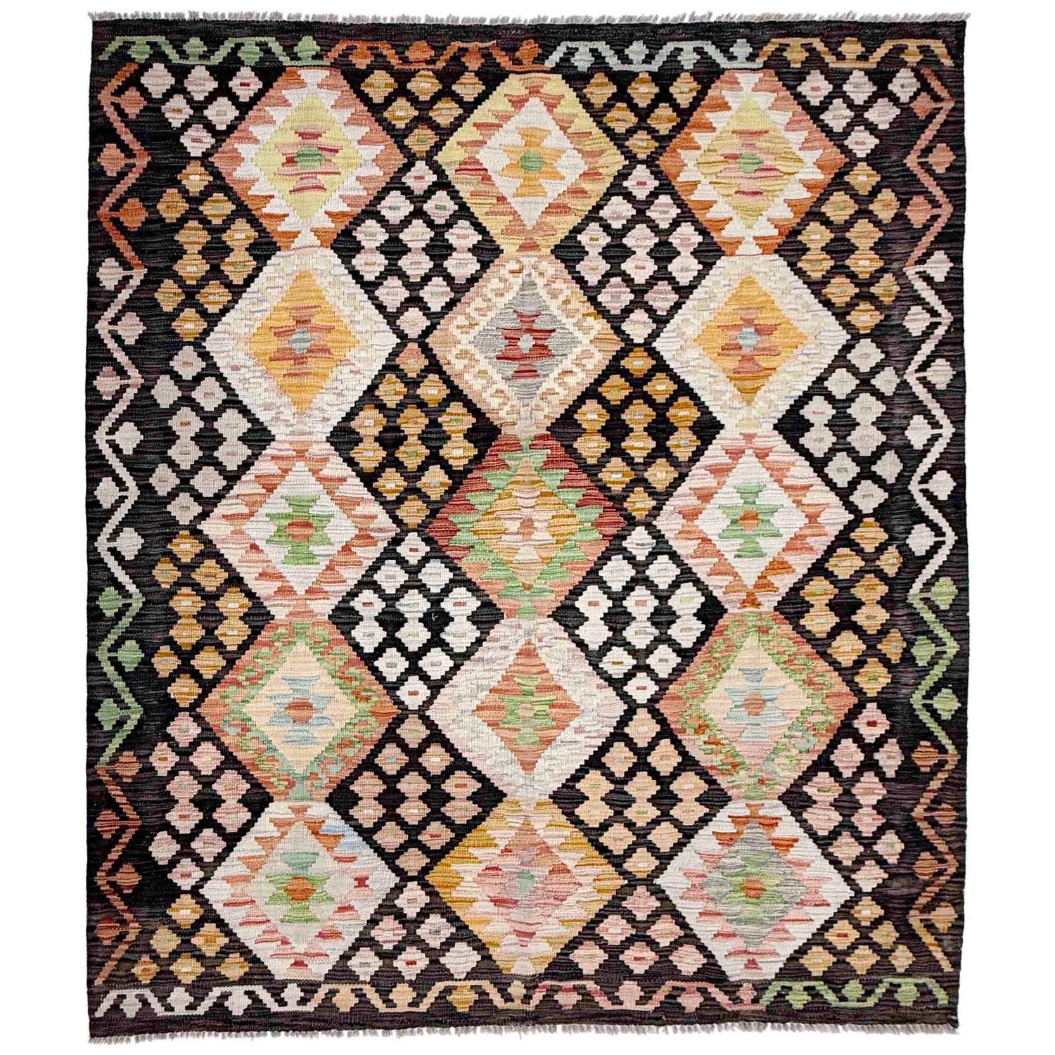 Medium Size Chobi Kilim 4' 9" x 6' 0" ft / 145 x 183 cm - No. R38349