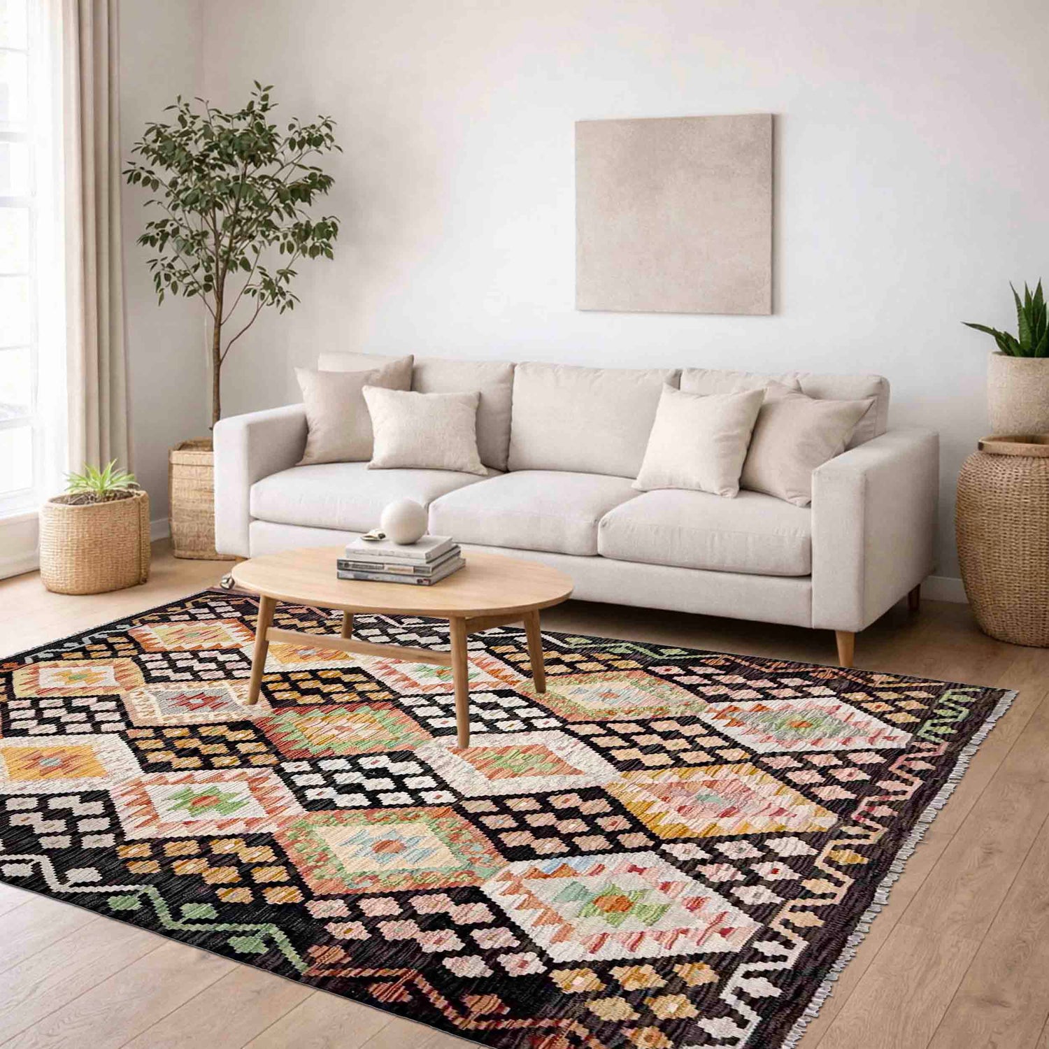 Medium Size Chobi Kilim 4' 9" x 6' 0" ft / 145 x 183 cm - No. R38349